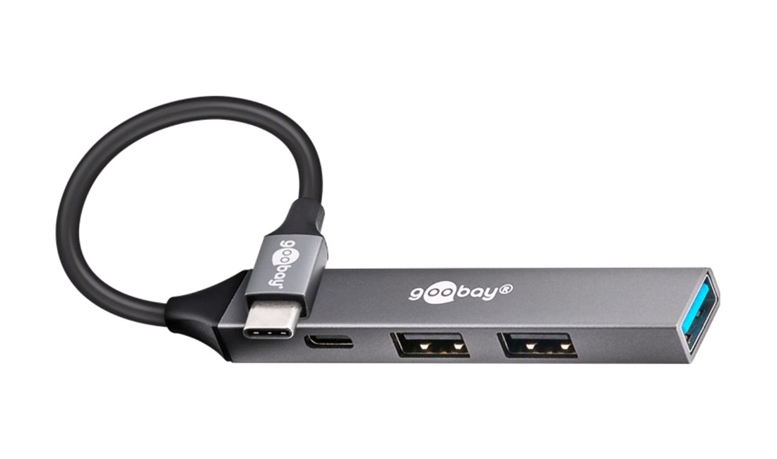  USB-hub 4 porte, USB-C til USB-A/C