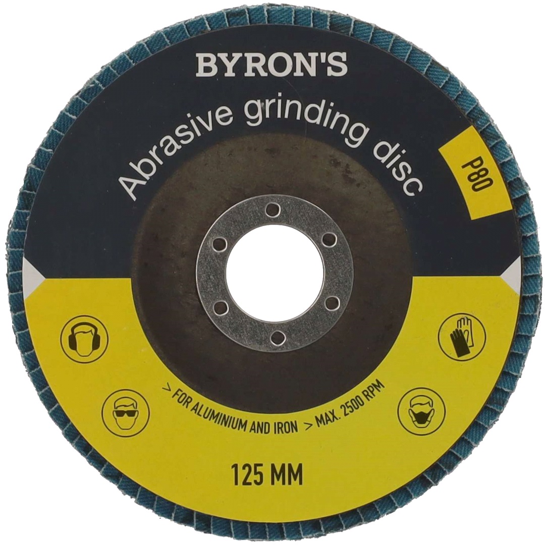 BYRON's Lamellskiva 125mm korn 80 t Vinkelslip