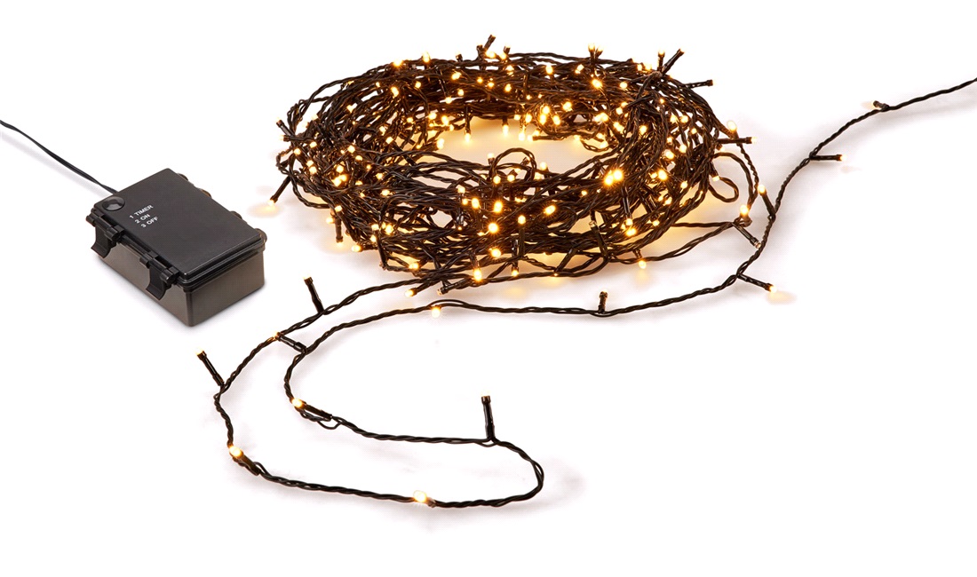  Lyslenke 80 LED varmhvit 3,95 m batteri