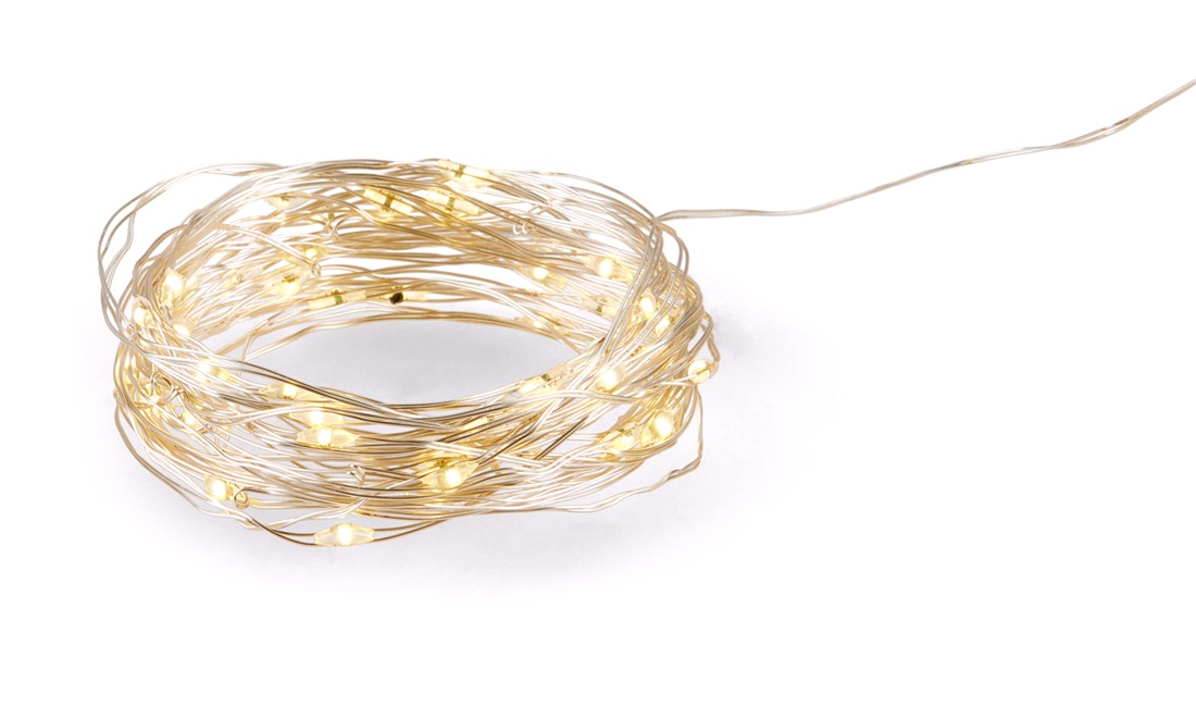  Dekorasjonslyslenke 50 LED varmhvit