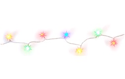 Ljusslinga stjärnor 20 LED multifärgad