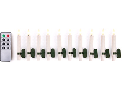 Trådløse juletreslys LED 10 stk