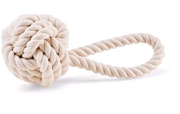 Hundelegetøj knyttet rebbold