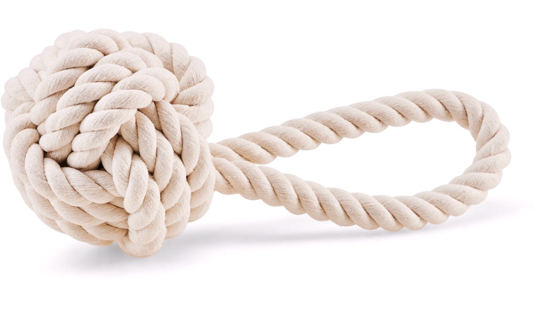  Hundelegetøj knyttet rebbold