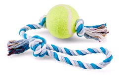 Hundelegetøj reb m/bold 