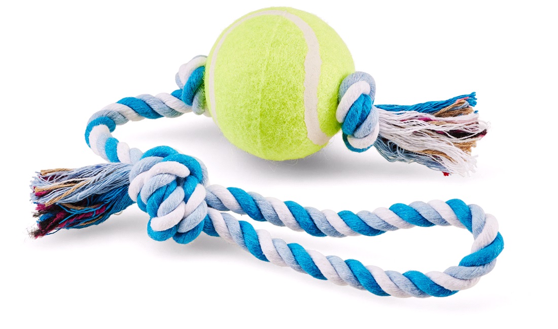  Hundelegetøj reb m/bold 
