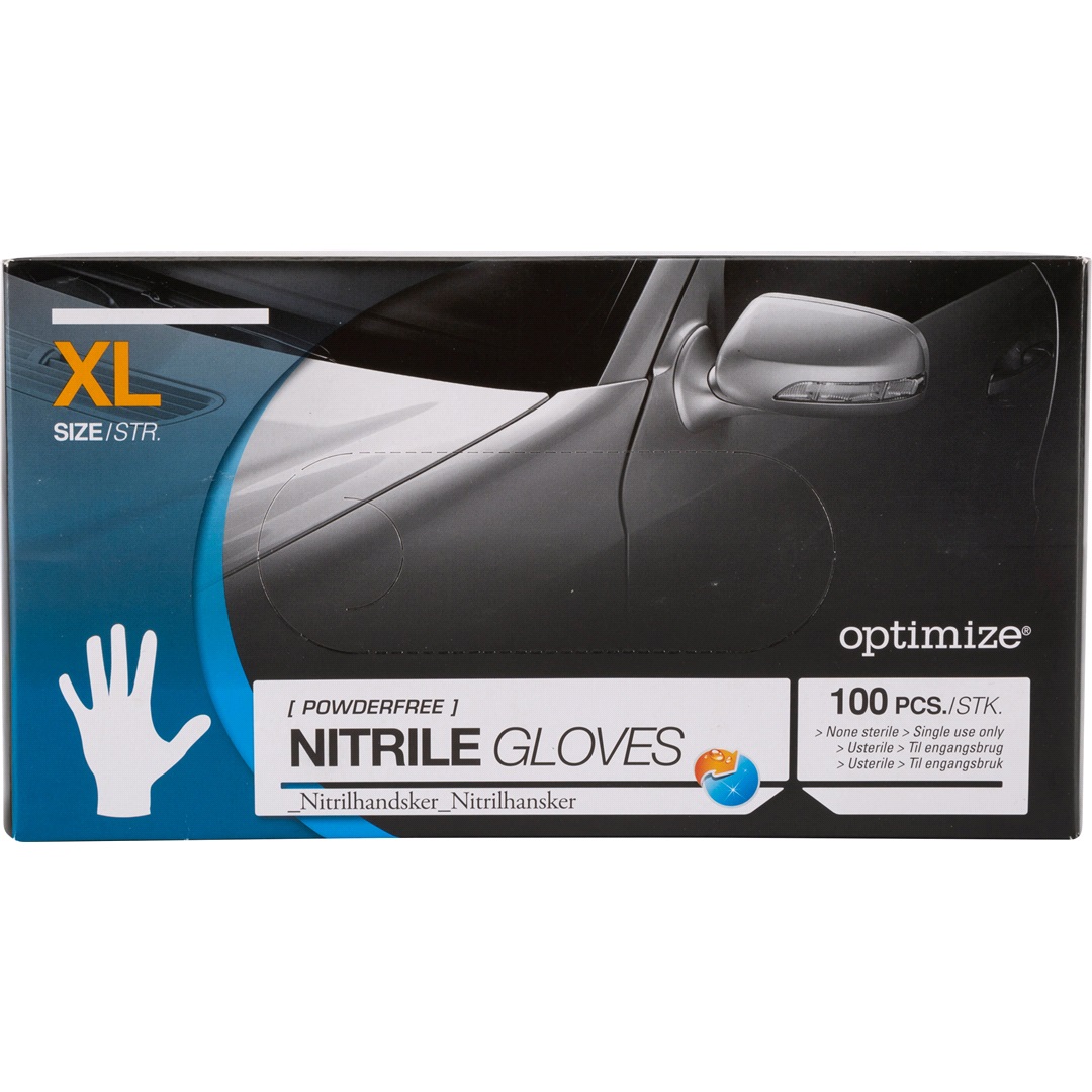 Optimize Nitrilhandskar puderfria stl. XL 100