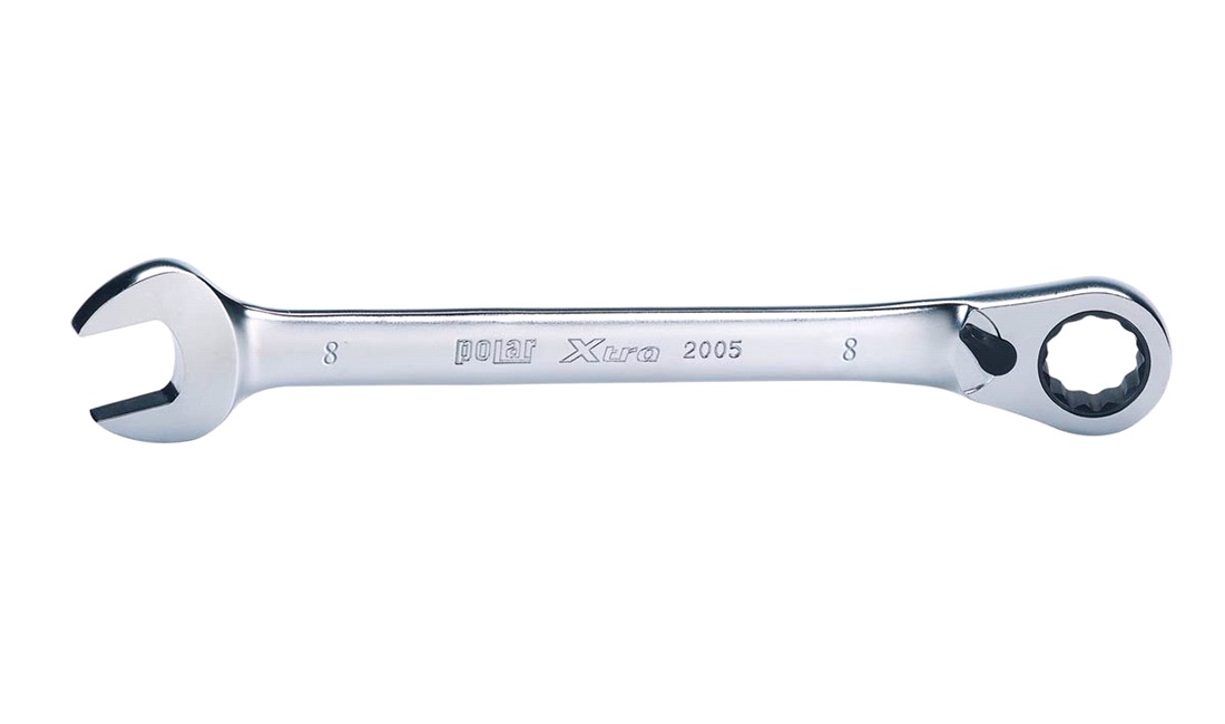  Ringgaf.nøgle m/skralde 8 mm. Polar Tool