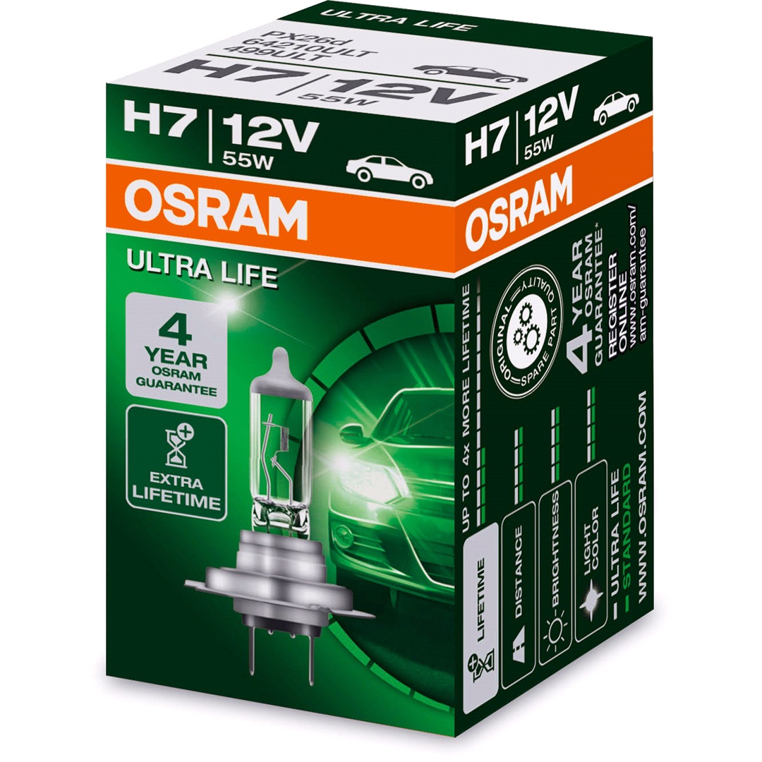 Osram Lampa H7 55W 12V PX26D Ultra Life Osram