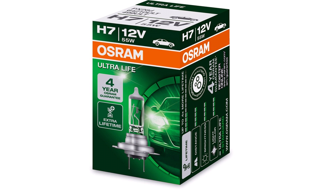  Lampa H7 55W 12V PX26D Ultra Life Osram