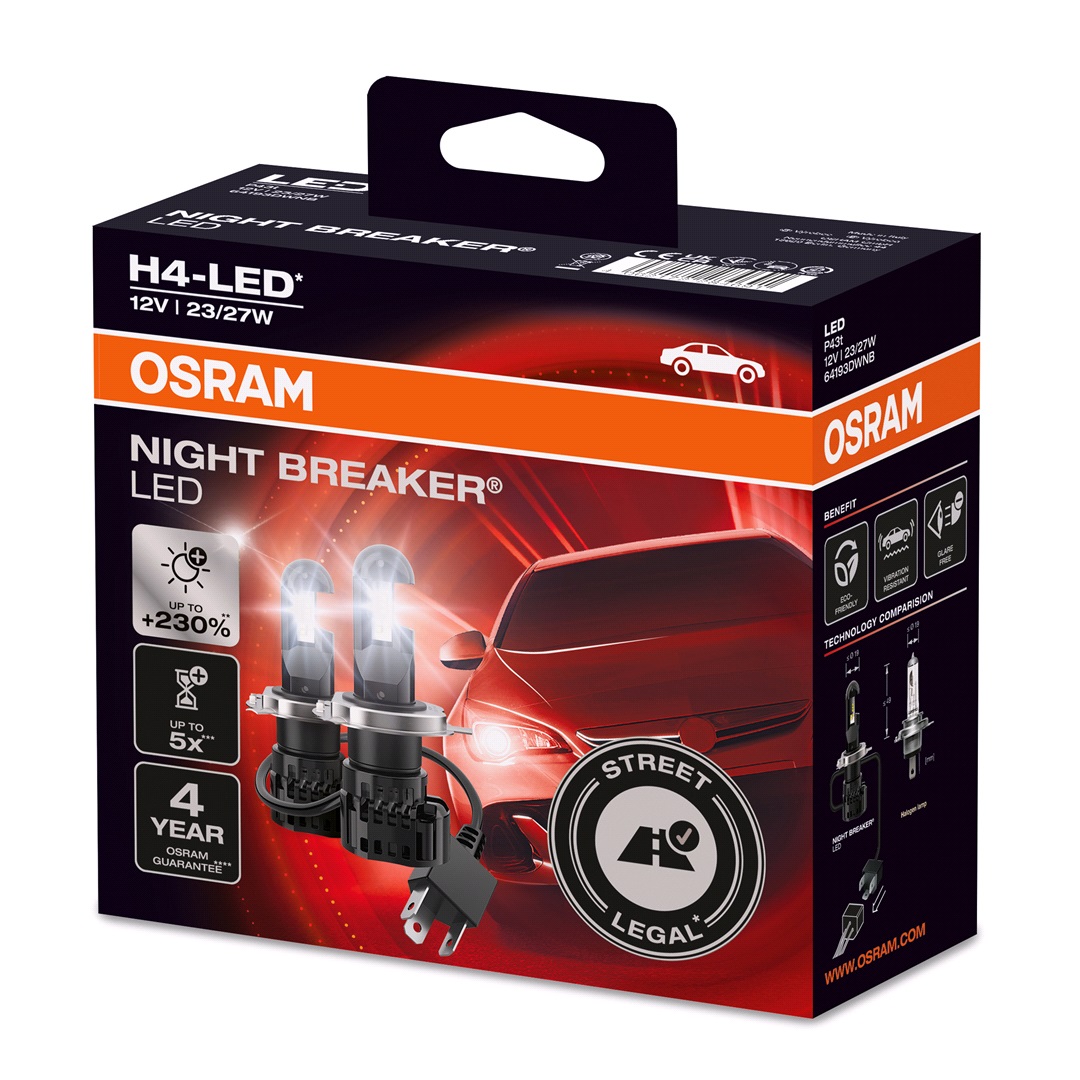 Osram Glödlampor H4 LED Night Breaker (Osram)