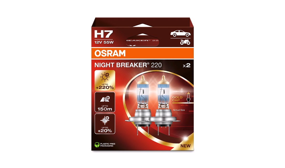  Glödlampor H7 Night Breaker Laser +220