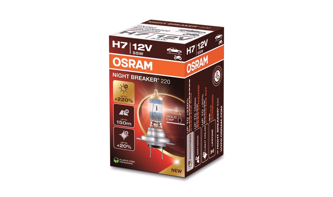  Pære H7 Night Breaker Laser +220 - Osram