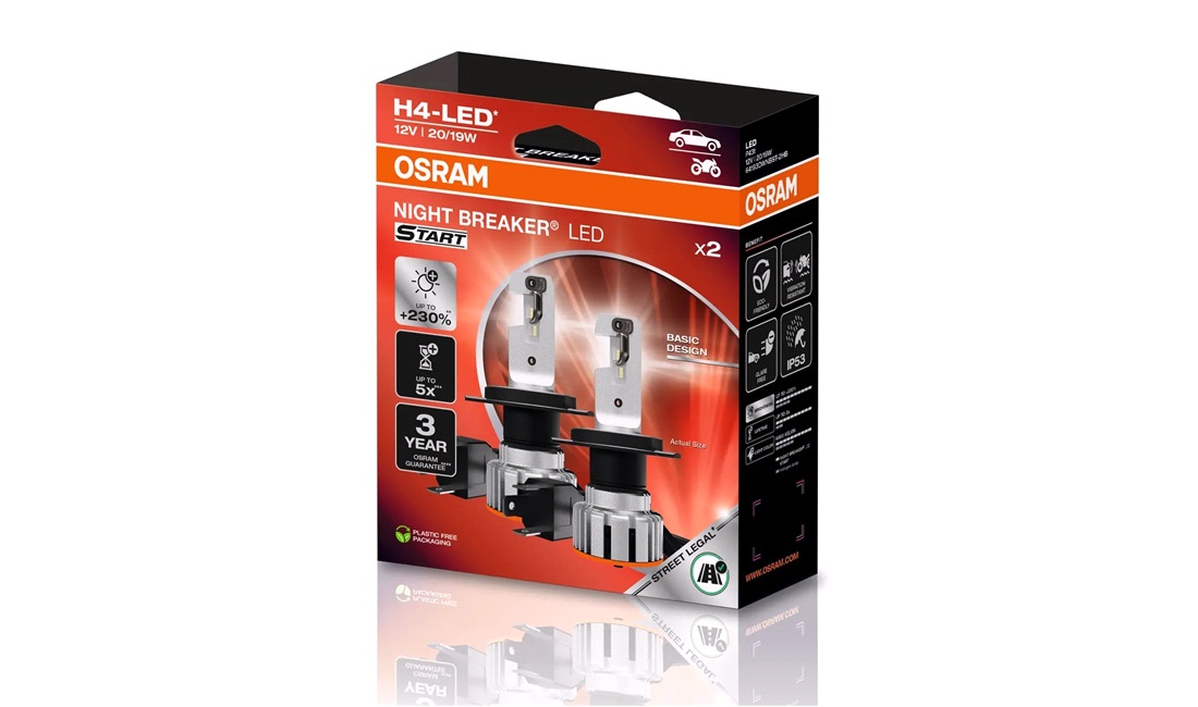  Lampset H4 Night Breaker LED Start - Osr