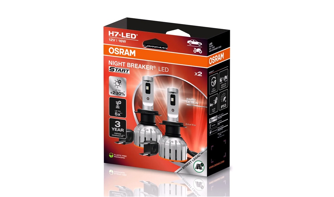  Pæresett H7 Night Breaker LED Start - Os