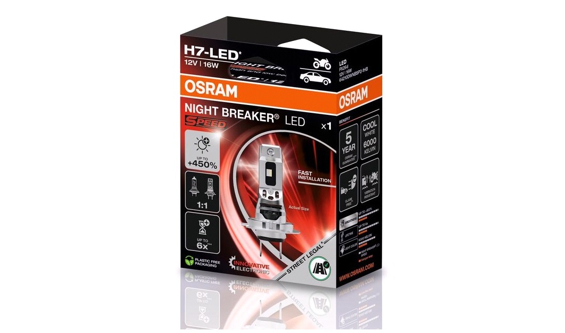  Pære H7 Night Breaker Led Speed +450%