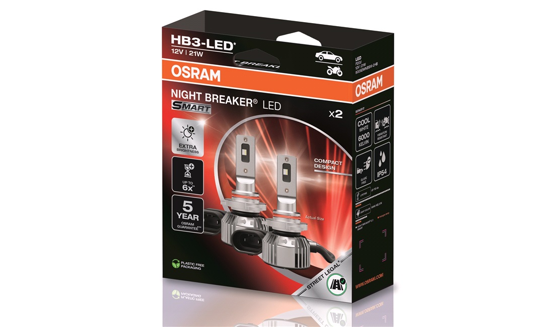  Pæresæt HB3 Night Breaker LED Smart