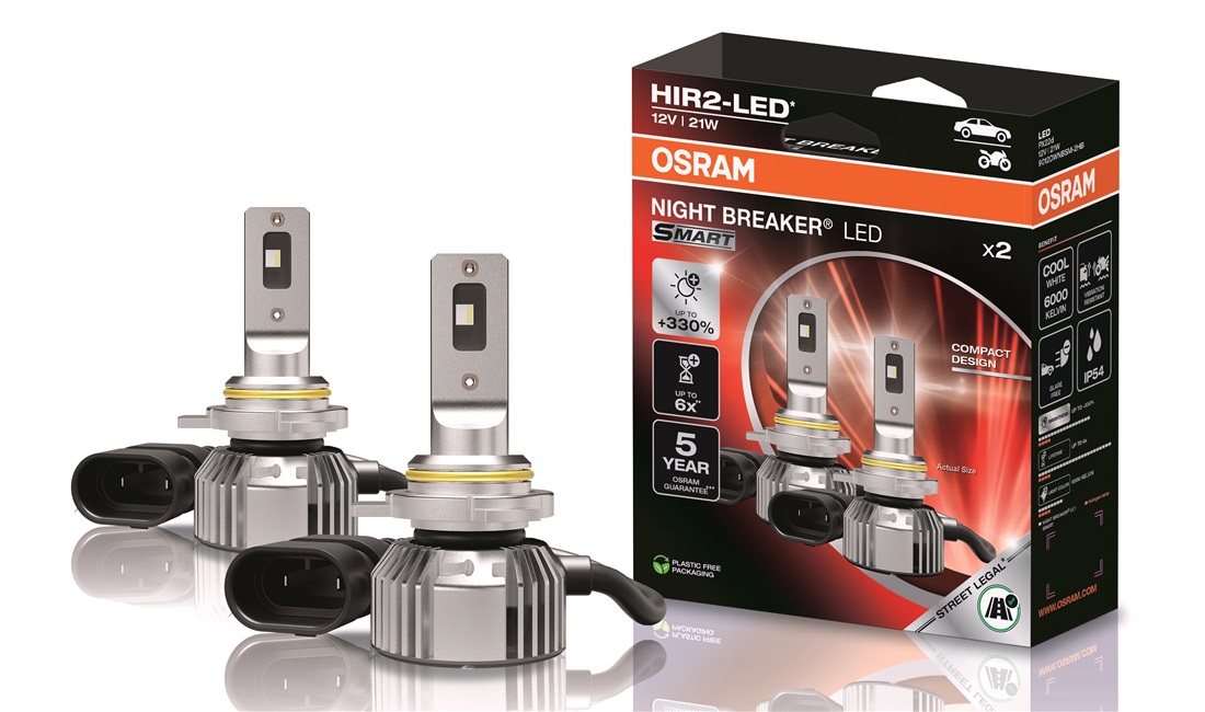  Pæresæt HIR2 Night Breaker LED Smart - Osram