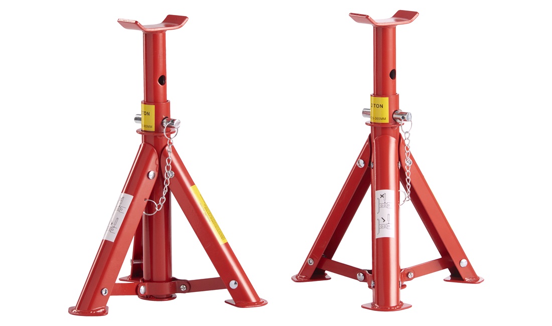  Fällbara pallbockar 2 ton, robusta stöd för säker upplyftning (2 st.)
