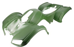 Plastik skjold kompl. Army grøn, Farmer