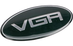VGA 3D-emblem fram+bak, CabEasy