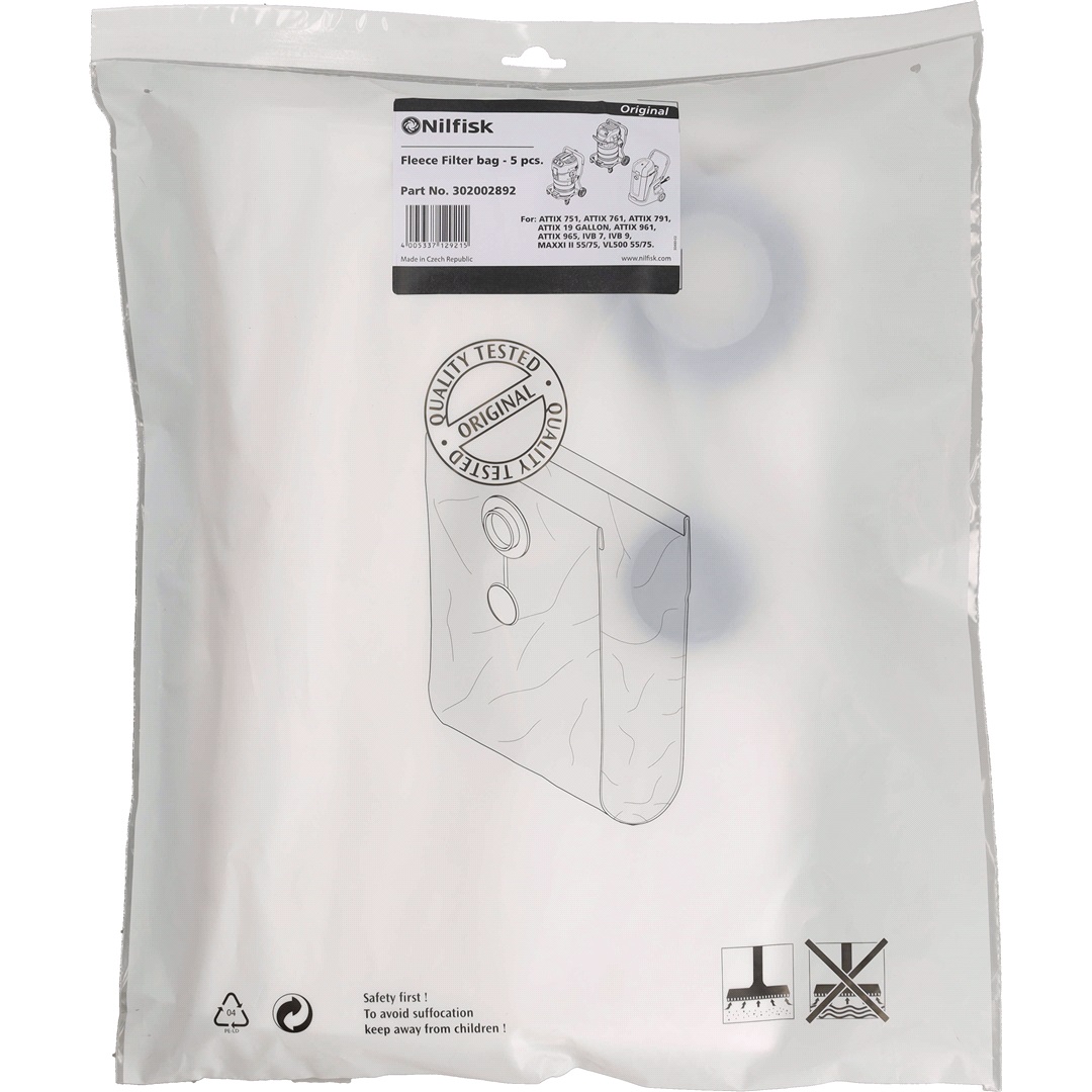 Nilfisk Dammsugarpåsar Nilfisk Fleece Filter Bag