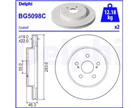  Bremseskive 283 x 22 mm