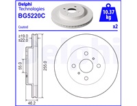  Bromsskiva 255 x 22 mm