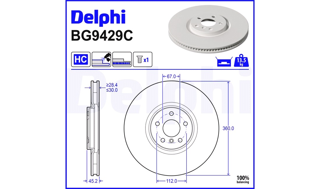  Bromsskiva 360 x 30 mm