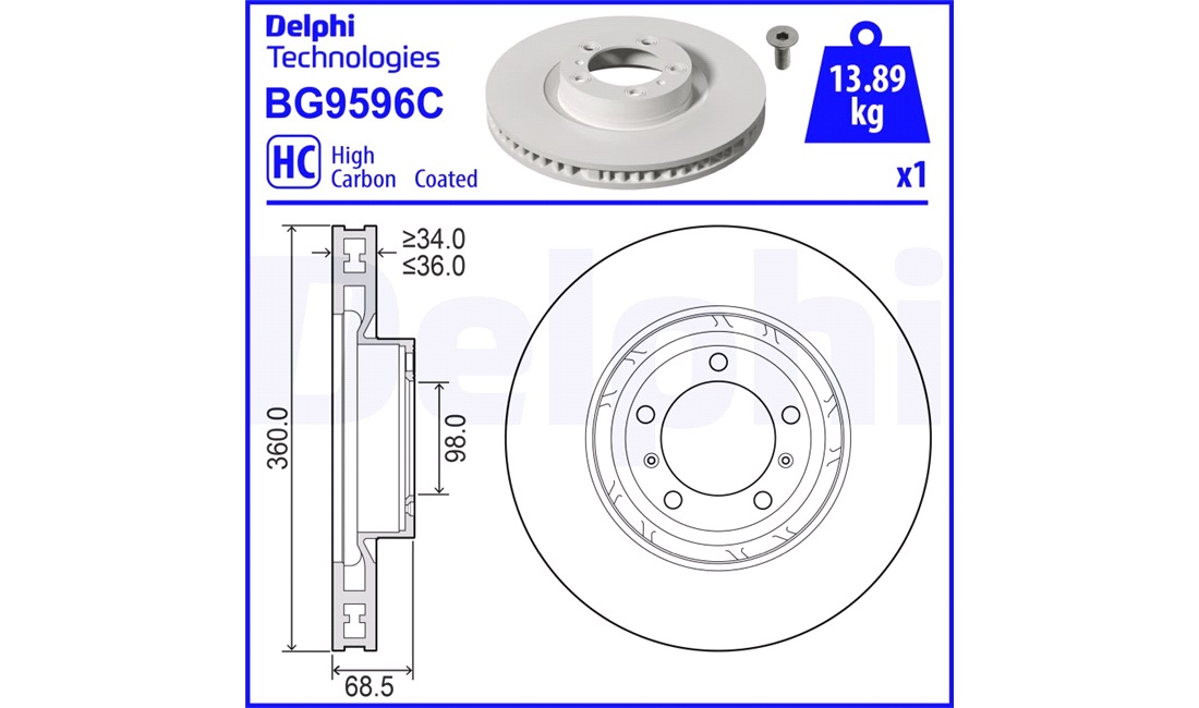  Bremseskive 360 x 36 mm