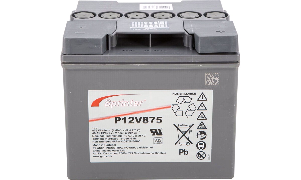 mytologi spektrum Spole tilbage Batteri Exide 12V-40Ah P12V875 AGM Ready - El-scooter batterier - thansen.dk
