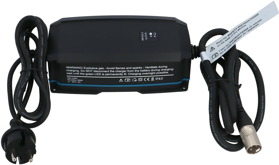  Laddare 24V-6A Bluetooth IP65 vattentät för utomhusbruk, 3-benig e-scooter