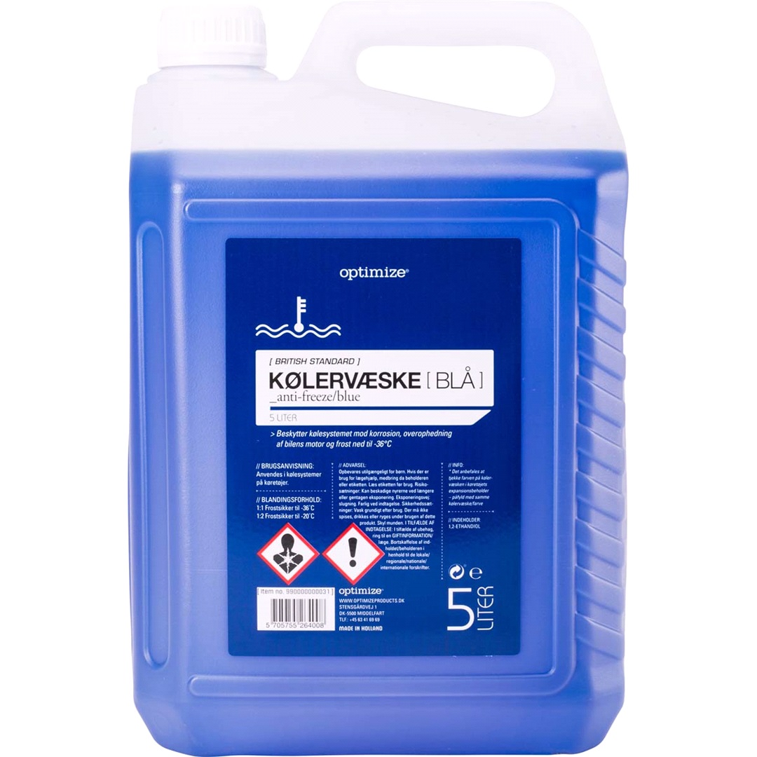 Optimize Kylarvätska, blå, 5 liter