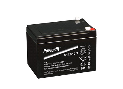 Batteri AGM 1 st. 12Ah Powerfit, S19+