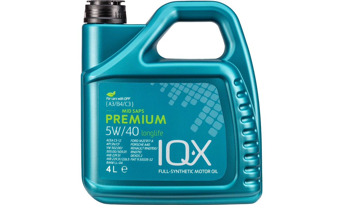  IQ-X Premium 5W/40 4 liter C3 (partikel)