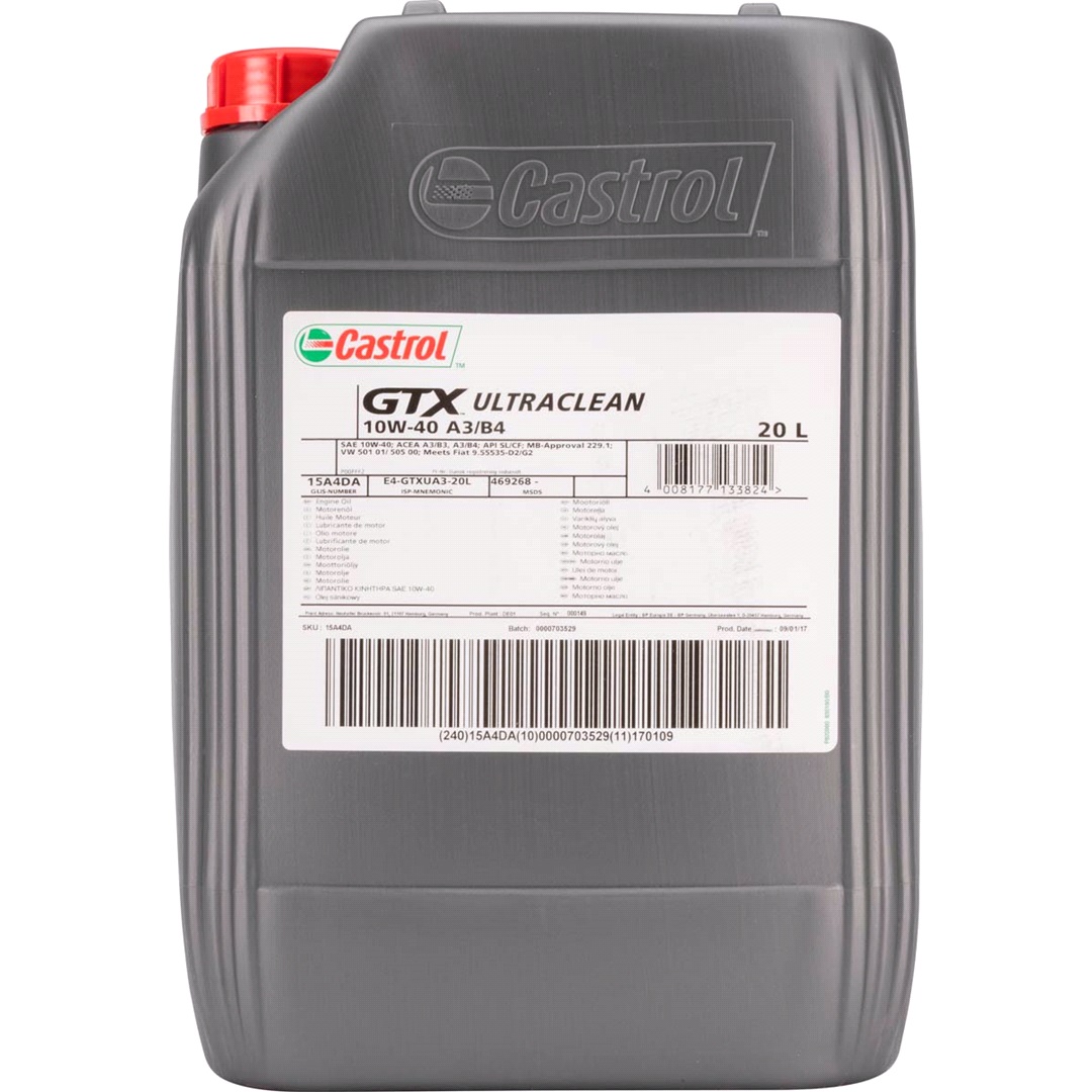 Castrol Castrol GTX Ultraclean 10W/40 A3/B4 20L