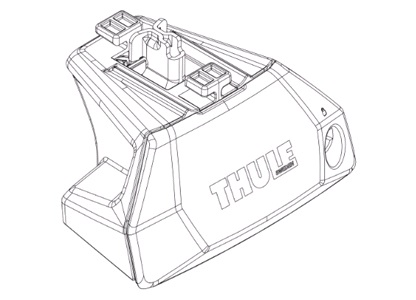 Komplett fot f/Evo Flush Rail Thule 