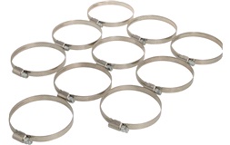 Spændebånd 60-80mm rustfri stål 10 stk