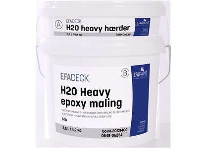 Gulvmaling H20 Heavy Epoxy grå 5L