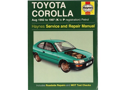 Rep.handbok Corolla 1,3+1,6 4/92-4/97