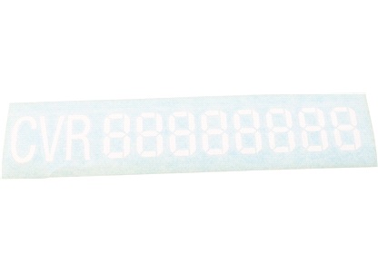 CVR nummerark digital 8 cifre hvid 1 stk