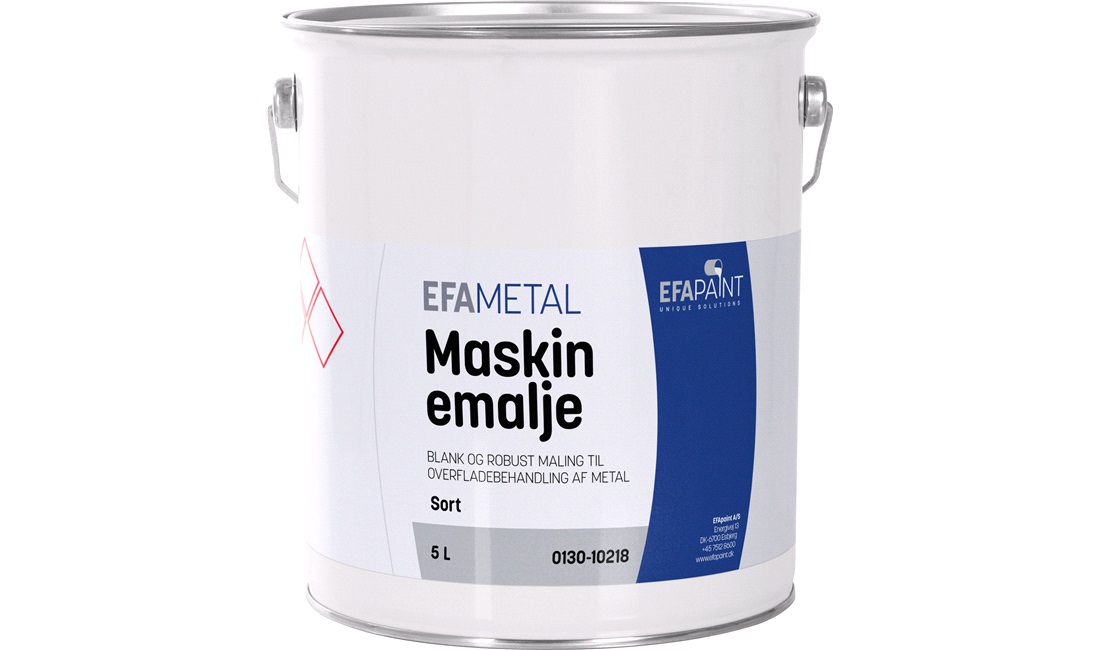  Maskinemalje sort RAL 9005 5 liter