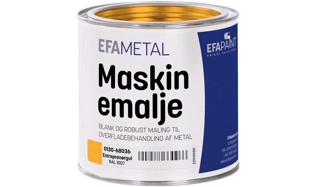  Maskinemalj gul RAL 1007 3/4 liter 
