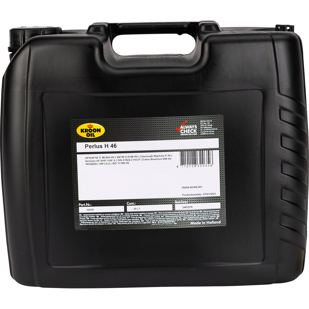 Kroon-Oil Hydraulolja Perlus H 46 20 liter dunk