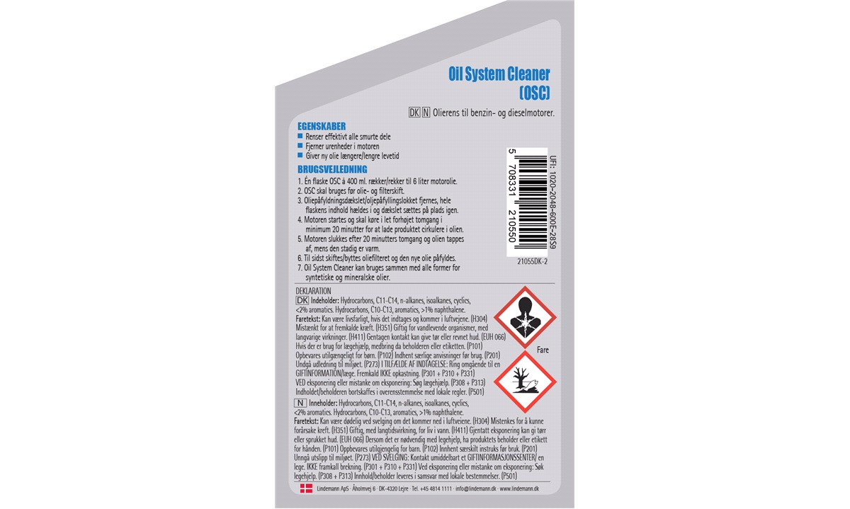 Lindemann Oil System Cleaner Tilsetningsstoffer thansen.no