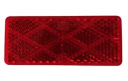 Refleks rød 70x30mm 2 stk selvklæbende