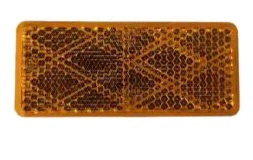 Refleks gul 70x30mm 2 stk selvklæbende