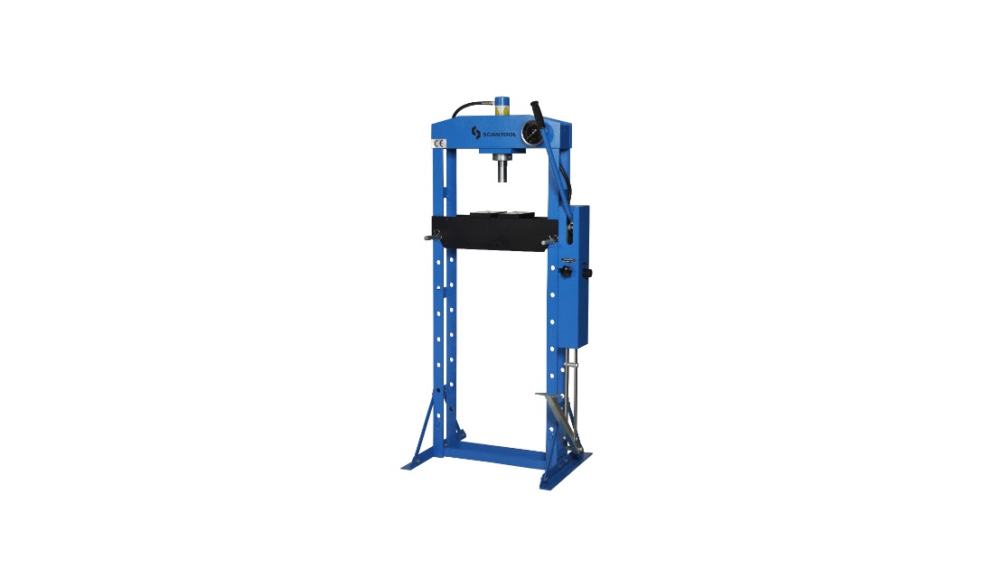  Verkstedspresse manuell fotbetjent 15t