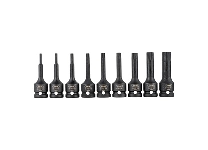 Slagtoppesæt 1/2" torx 9 dele - JBM