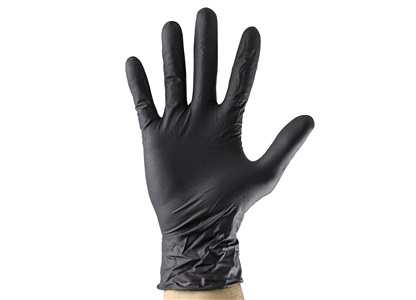 Nitrilhandsker 100 stk. Sort XL Glat - J